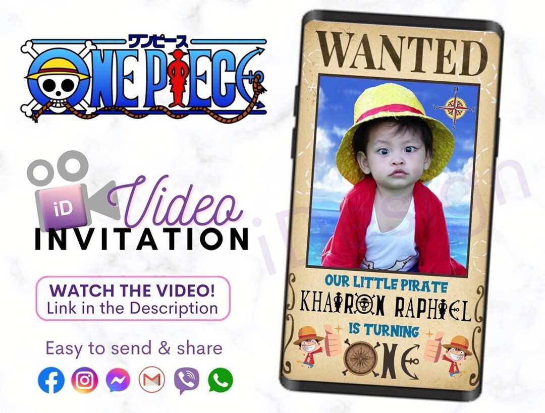 Custom One Piece Birthday Invitation Animated Video Invite Etsy Denmark custom-one-piece-birthday-invitation-animated-video-invite-etsy-denmark