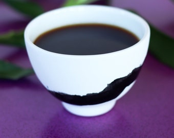 Ceramic cup 3dl - handmade black and white cup / coffee cup / tea cup / minimalistic tableware / mug