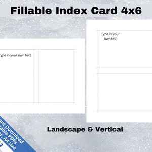Editable Recipe Card Divider Template Printable Index Card Size