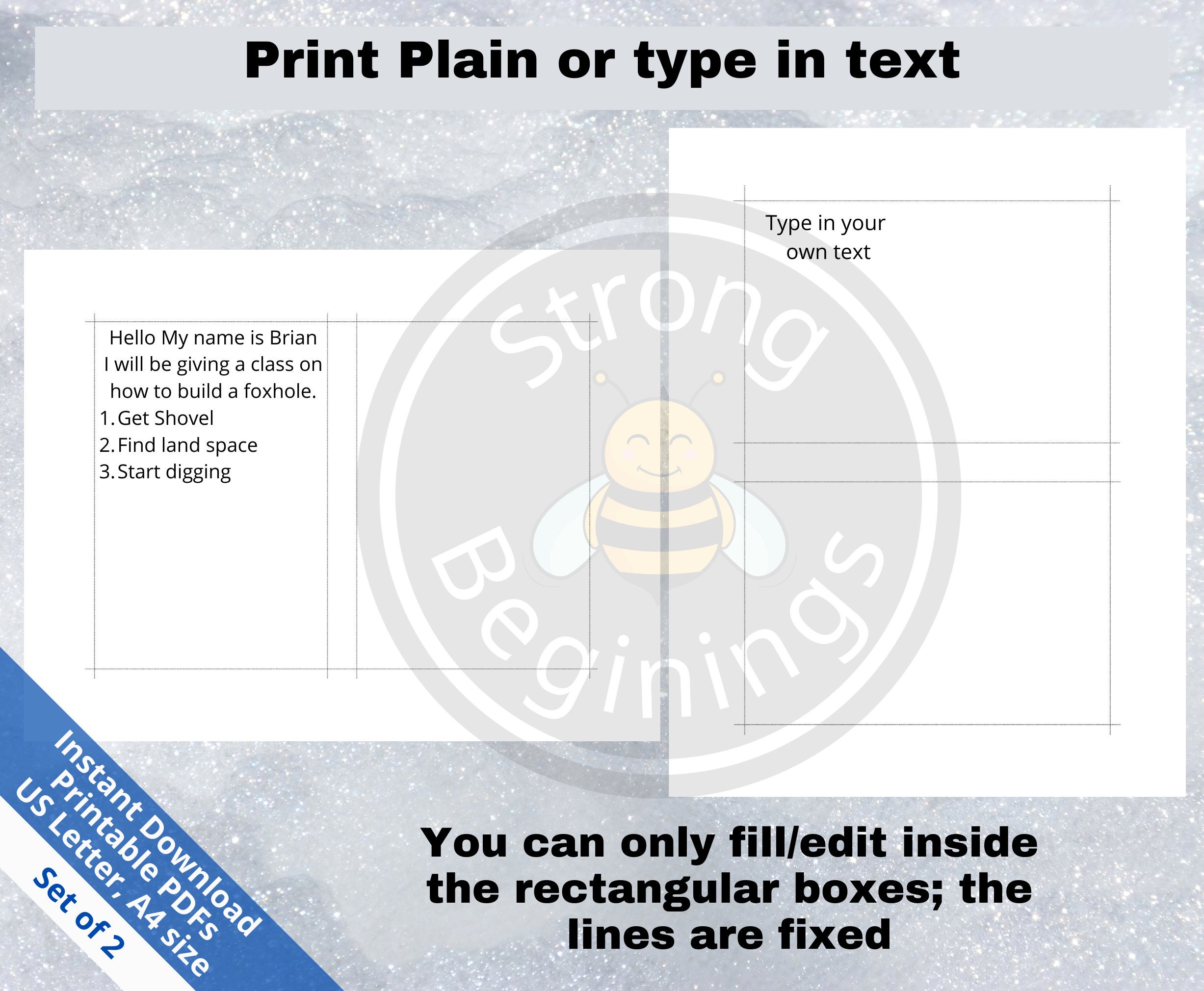 Blank Index Postcards Printable, 4x6, Heavy Duty, Great for Recipe Cards and Flashcards. (48ct