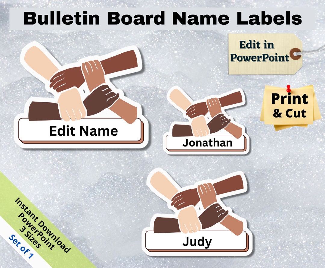 Helping Hands, Editable Student Name Tags PRINTABLES, Classroom
