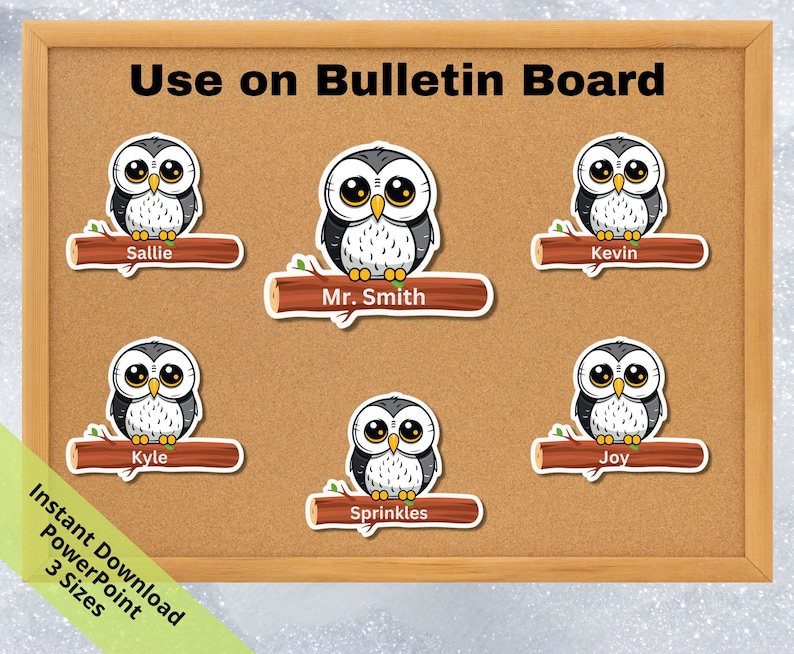 Owl Name Tags: Editable Classroom Decor (printable Digital Download) - Etsy