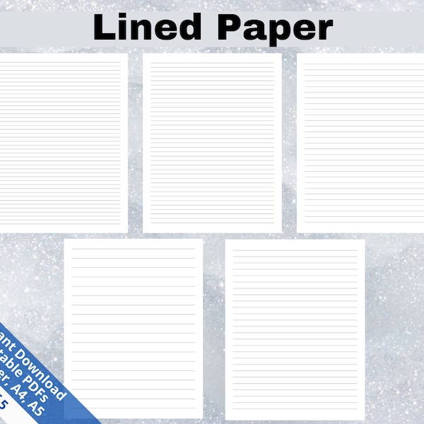 Lined Paper - Etsy