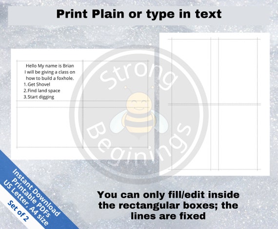 Printable 3x5 Index Card. Printable Note Cards. Printable Index