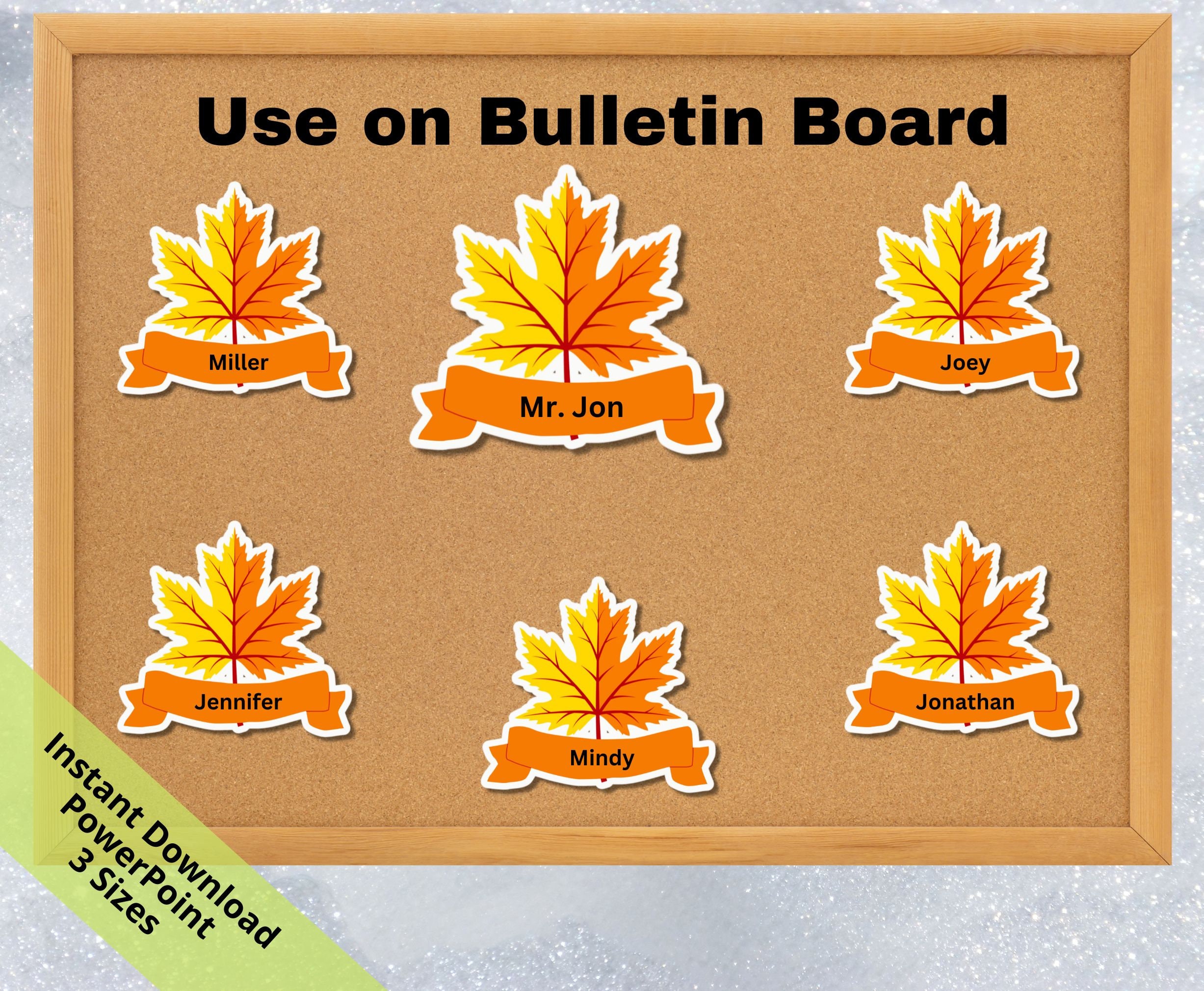 Maple Leaf Name Tags: Editable Classroom Decor (digital Download) - Etsy