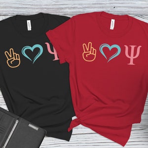 Peace Love Psychology Shirt, Psychologist Shirt, School  Psychology Gifts, Psychology Shirt, Mental Health Tee, Mental Health T-shirt