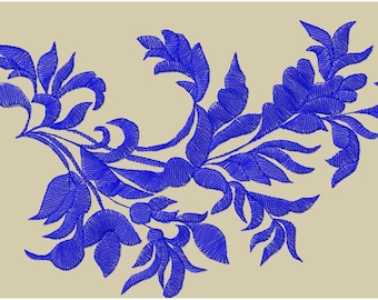 Diseño de bordado a máquina de festón floral: Patrón de velo y cortina (descarga digital)