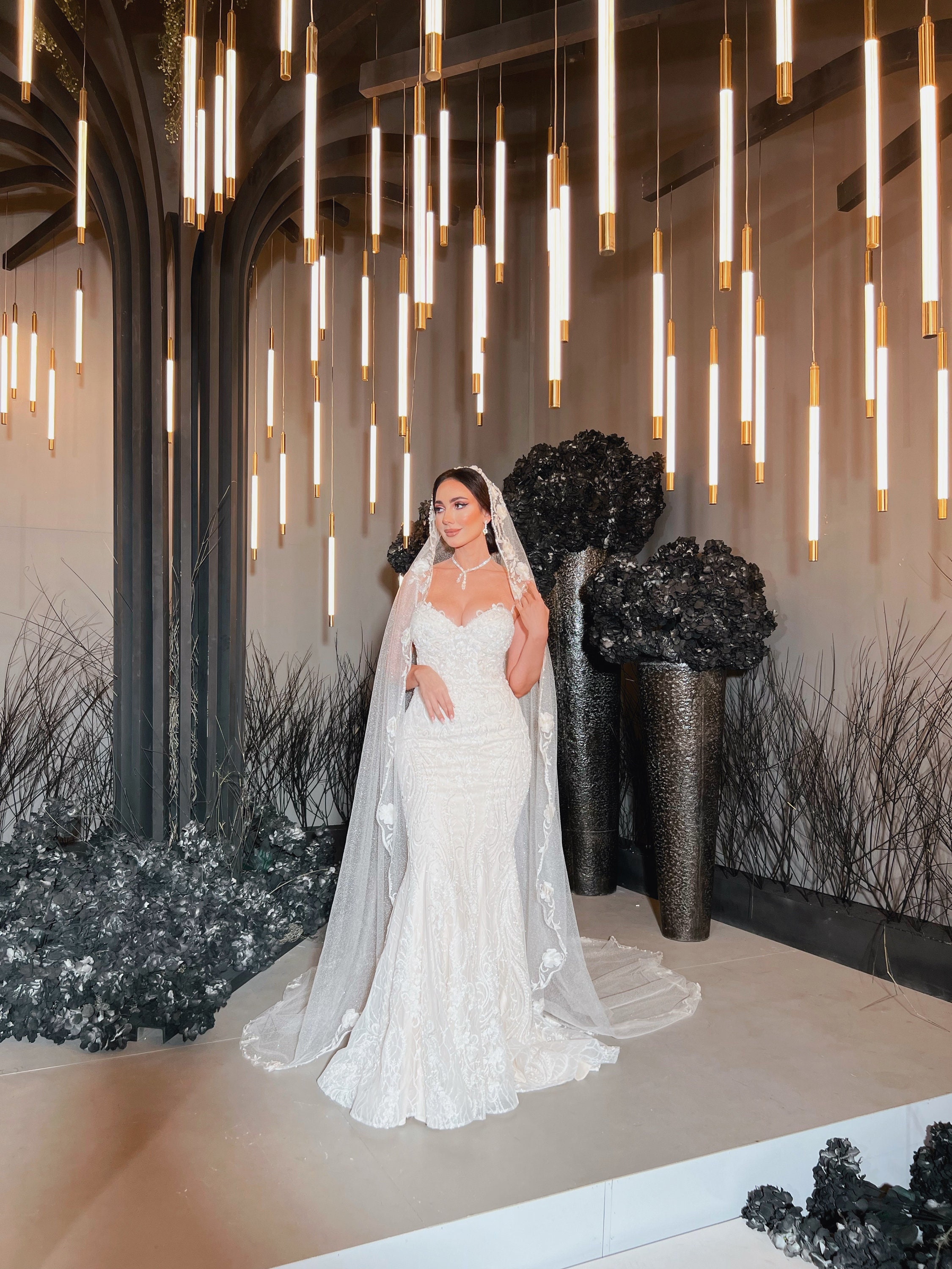 Rhinestone Beaded Veil – The Dress Bride