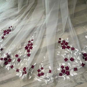 White Wedding Dress With Red Accent - Etsy