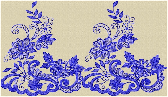 Embroidery file Design, Machine Embroidery Design, embroidery Festoon for  veils,machine embroidery design flowers machine embroidery