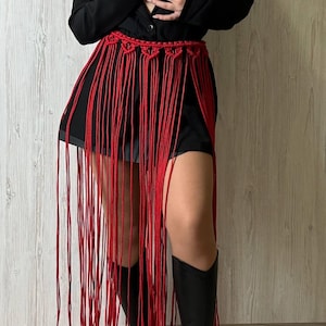 Fringe Belt Red - Etsy display picture 2