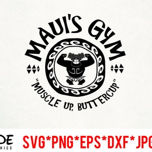 Maui's Gym sofortiger Download digitale Datei svg, png, eps, jpg und dxf ClipArt für Cricut Silhouette und andere Schneidesoftware