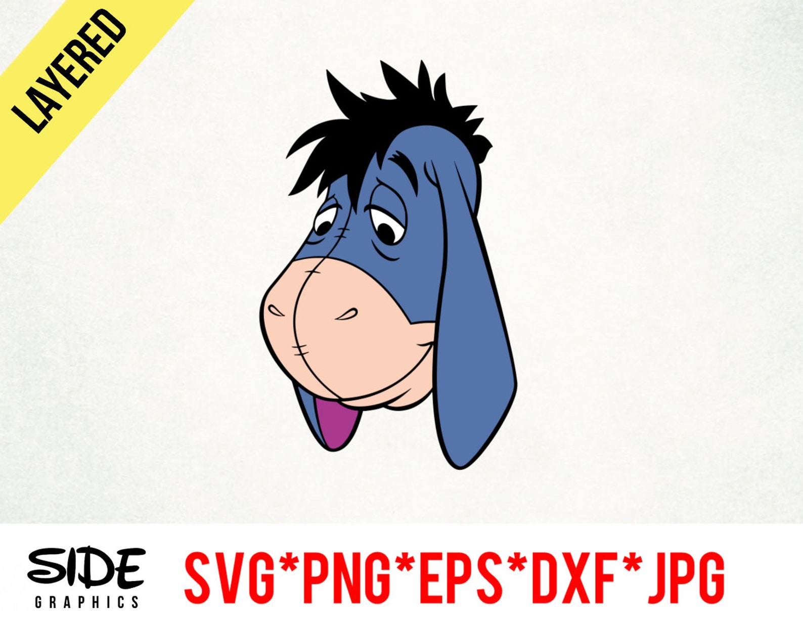 Eyeore Dxf Eeyore Instant Download Digital File Svg, Png, Eps, Jpg, and Dxf Clip ...
