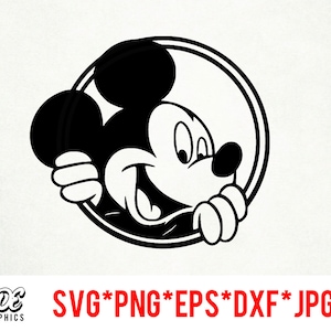 Mickey Logo instant download digital file svg, png, eps, jpg, and dxf clip art for cricut silhouette and other cutting software