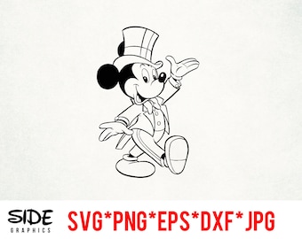 Mickey Mouse instant download digital file svg, png, eps, jpg, and dxf clip art for cricut silhouette and other cutting software