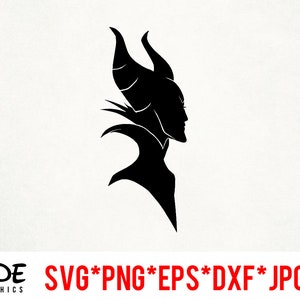 Maleficent instant download digital file svg, png, eps, jpg, and dxf clip art for cricut silhouette and other cutting software