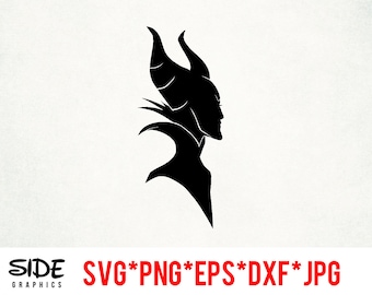 Maleficent instant download digital file svg, png, eps, jpg, and dxf clip art for cricut silhouette and other cutting software