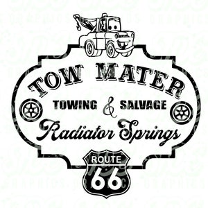 Tow Mater Instant Download Digital File Svg, Png, Eps, Jpg, and Dxf ...
