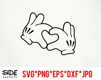 Heart Hands instant download digital file svg, png, eps, jpg, and dxf clip art for cricut silhouette and other cutting software