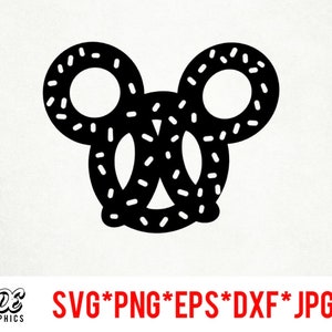 Mickey Pretzel instant download digital file svg, png, eps, jpg, and dxf clip art for cricut silhouette and other cutting software