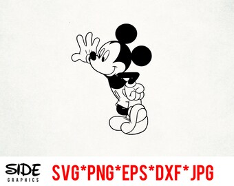 Mickey Mouse instant download digital file svg, png, eps, jpg, and dxf clip art for cricut silhouette and other cutting software