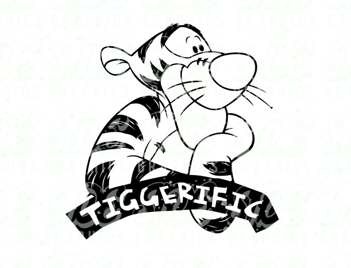 Tigger Graphics Tigger Instant Download Digital File Svg, Png, Eps, Jpg, and Dxf Clip ...