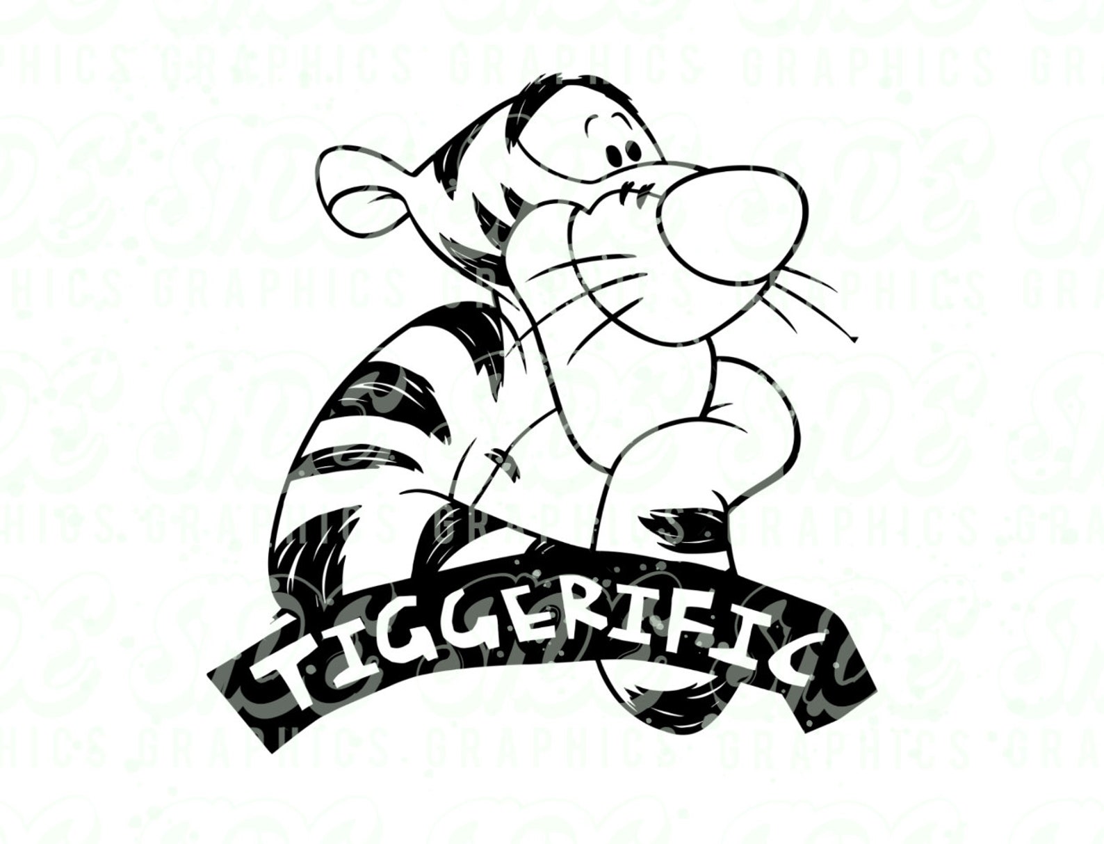 Tigger Rabbit Vector Tigger Instant Download Digital File Svg, Png, Eps, Jpg, and Dxf Clip ...