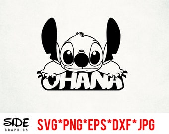 Ohana direktnedladdning digital fil svg, png, eps, jpg och dxf clipart för Cricut Silhouette och annan skärprogramvara