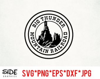 Big Thunder Mountain instant download digital file svg, png, eps, jpg, and dxf clip art for cricut silhouette and other cutting software