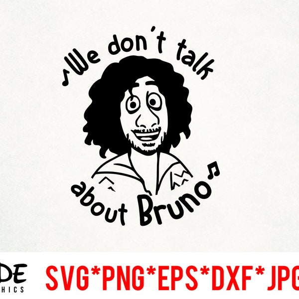 We don’t talk about Bruno instant download digital file svg, png, eps, jpg, and dxf clip art for cricut and  silhouette