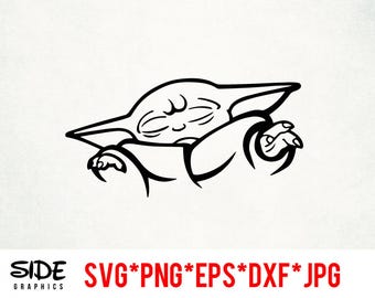 Descarga instantánea de Grogu: archivos digitales SVG, PNG, EPS, JPG y DXF para Cricut, Silhouette y otros programas de corte.