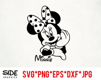 Téléchargement instantané de fichier numérique Minnie Autograph svg, png, eps, jpg et dxf clipart pour silhouette cricut et autre logiciel de découpe