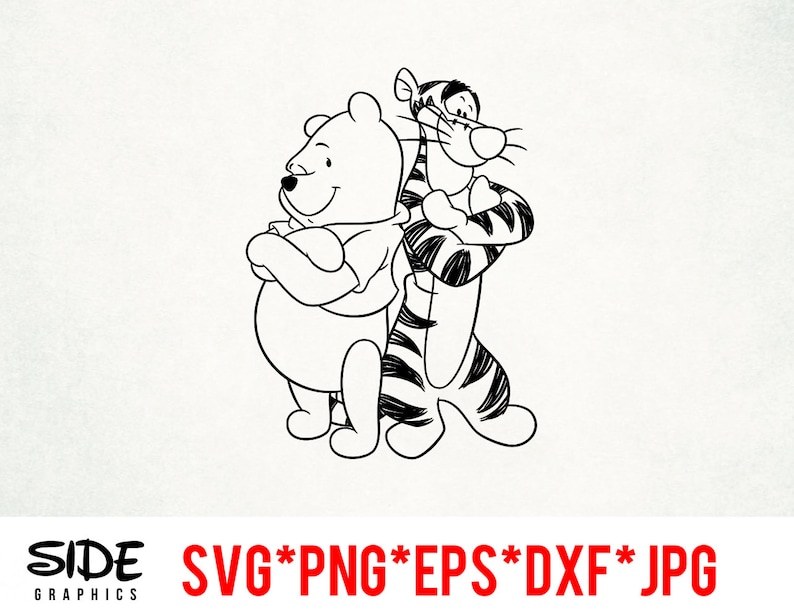 Tigger Vector File Pooh and Tigger Instant Download Digital File Svg, Png, Eps, Jpg, and ...