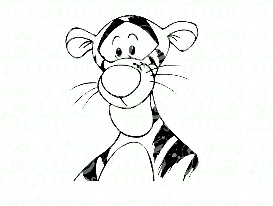 Tigger Vector File Tigger Instant Download Digital File Svg, Png, Eps, Jpg, and Dxf Clip ...