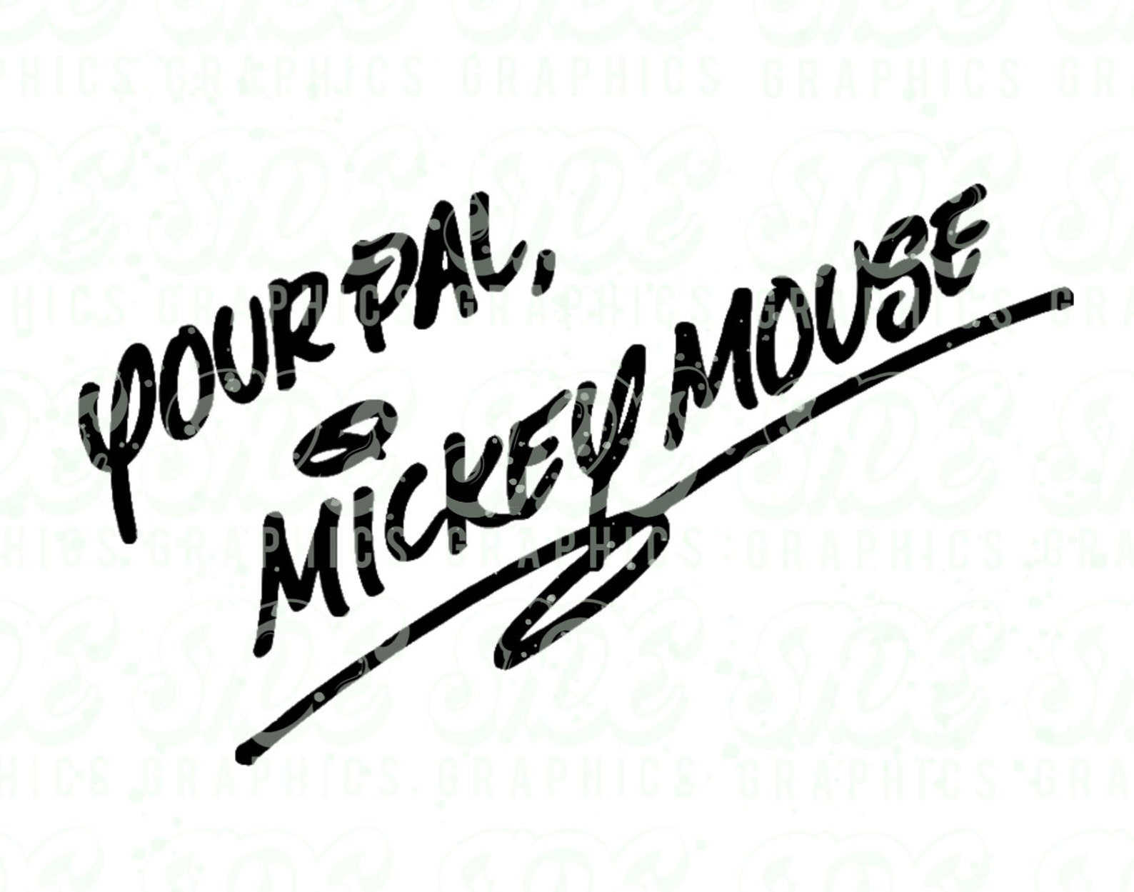 Mickey Signature Instant Download Digital File Svg Png Eps Etsy