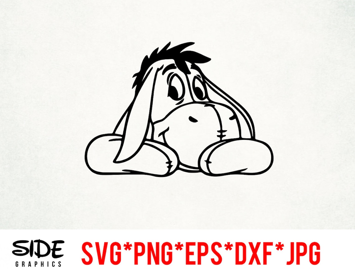 Eyeore Dxf Eeyore Instant Download Digital File Svg, Png, Eps, Jpg, and Dxf Clip ...