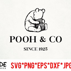 Pooh and Co instant download digital file svg, png, eps, jpg, and dxf clip art for cricut silhouette and other cutting software
