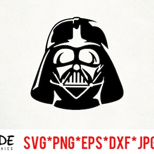 Darth Vader instant download digital file svg, png, eps, jpg, and dxf clip art for cricut silhouette and other cutting software