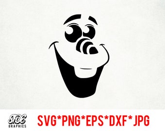 Olaf direktnedladdning digital fil svg, png, eps, jpg och dxf clipart för Cricut Silhouette och annan skärprogramvara