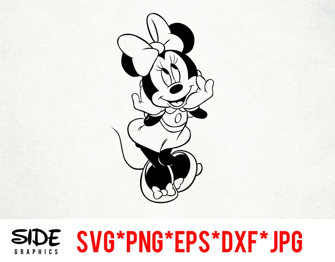 Cute Minnie Instant Download Digital File Svg, Png, Eps, Jpg, and Dxf ...