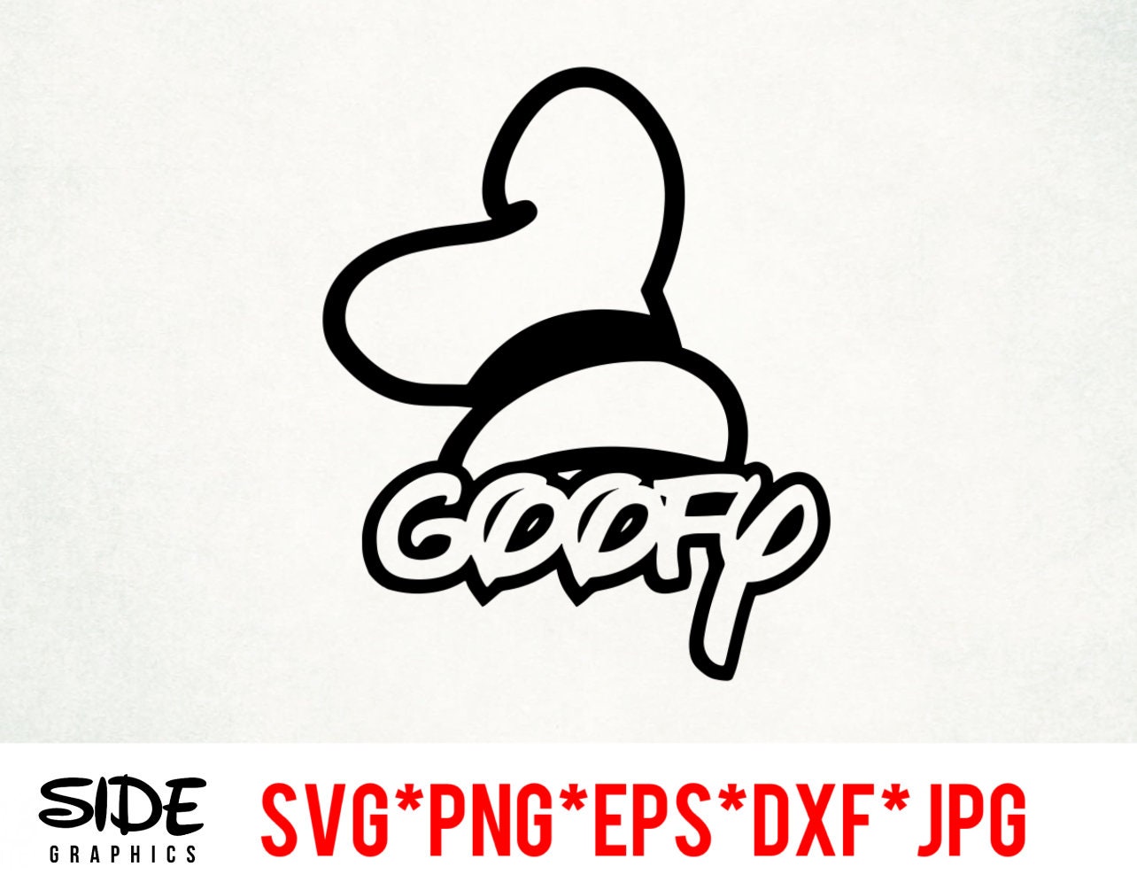 Goofy Instant Download Digital File Svg, Png, Eps, Jpg, and Dxf