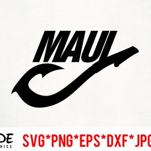 Téléchargement instantané de fichier numérique de Maui svg, png, eps, jpg et dxf clipart pour silhouette cricut et autre logiciel de découpe