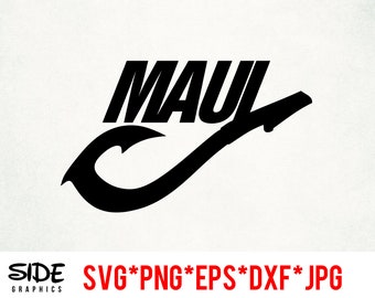 Maui direktnedladdning digital fil svg, png, eps, jpg och dxf clipart för Cricut Silhouette och annan skärprogramvara