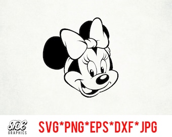 Minnie Mouse Cute SVG instant download digital file svg, png, eps, jpg, and dxf clip art for cricut silhouette and other cutting software