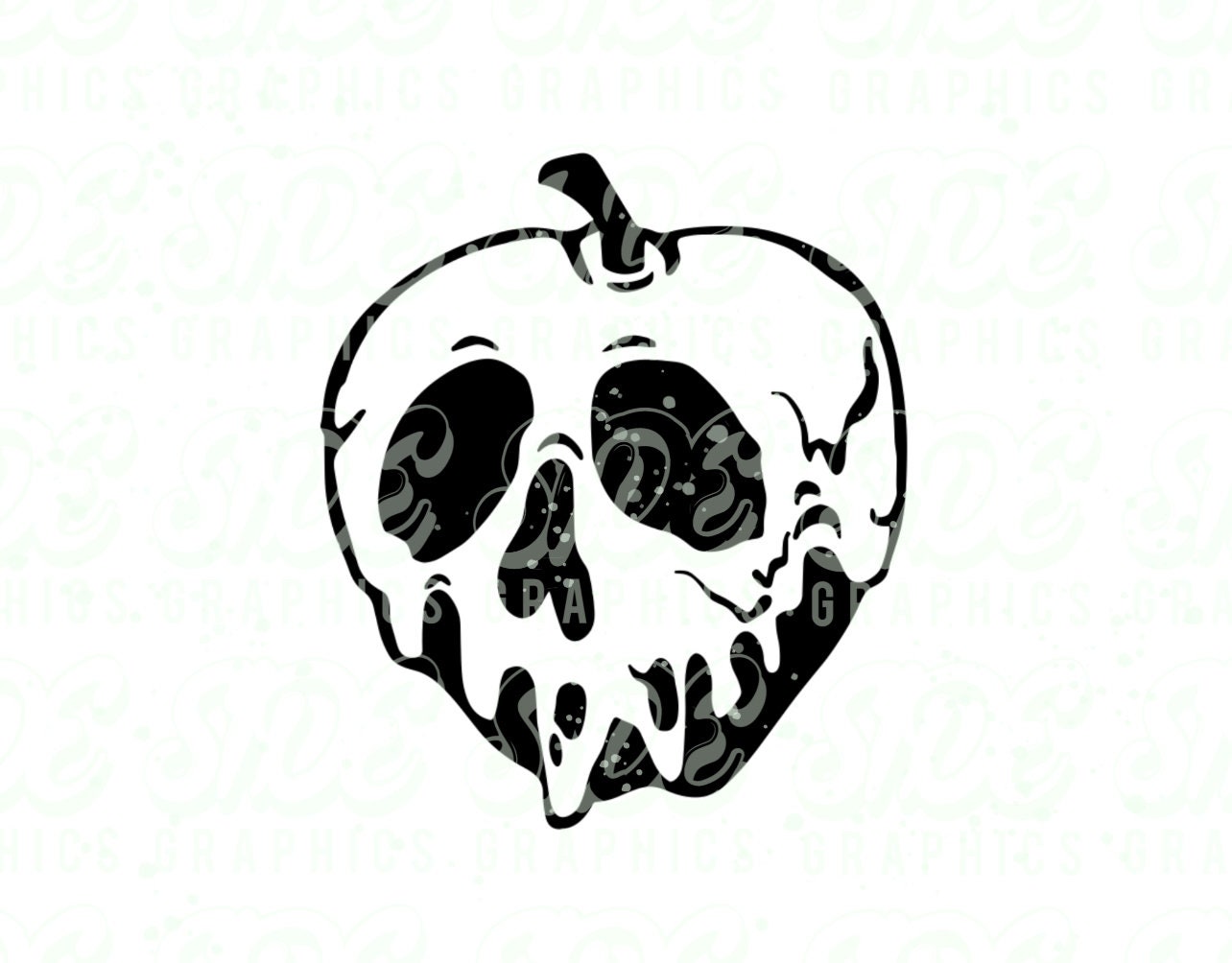 Rotten Apple Instant Download Digital File Svg, Png, Eps