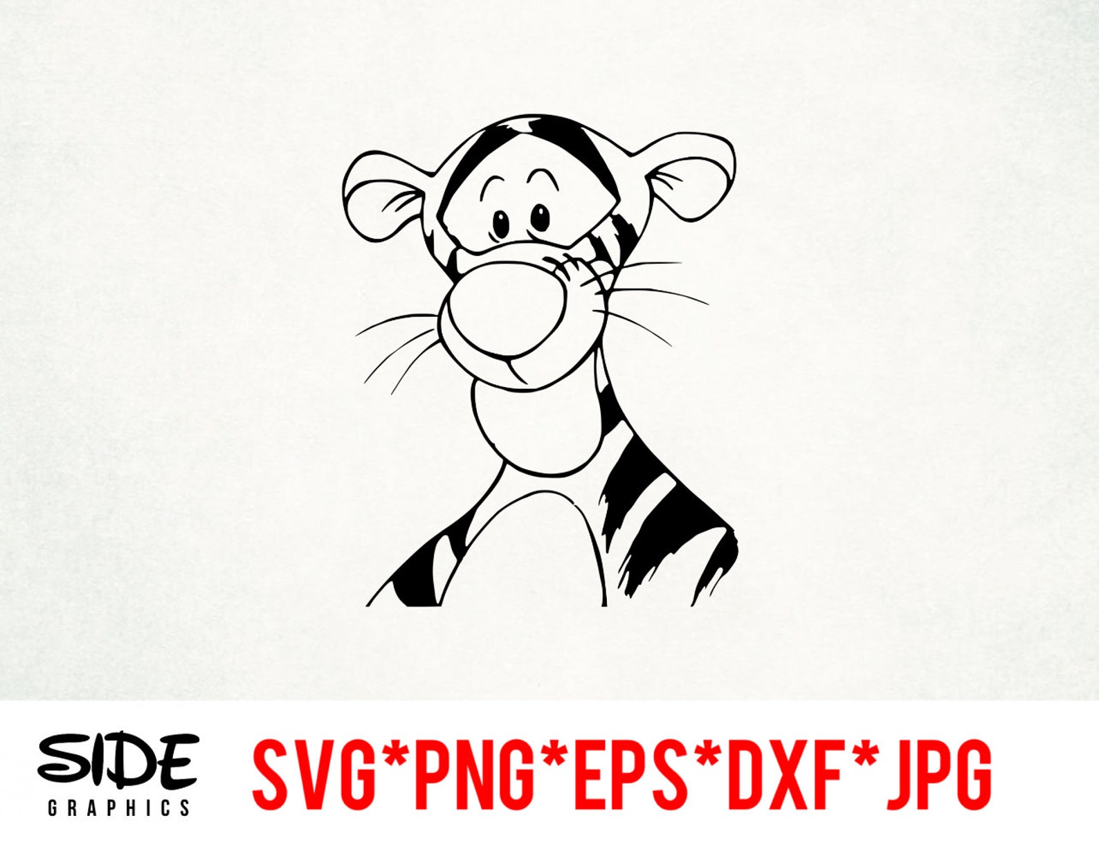 Tigger Vector File Tigger Instant Download Digital File Svg, Png, Eps, Jpg, and Dxf Clip ...