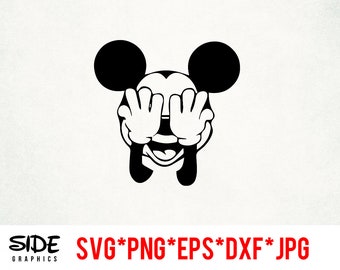 Titte Mickey direktnedladdning digital fil svg, png, eps, jpg och dxf clipart för Cricut Silhouette och annan skärprogramvara
