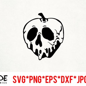 Rotte Apple instant download digitaal bestand svg, png, eps, jpg en dxf illustraties voor cricut silhouet en andere snijsoftware