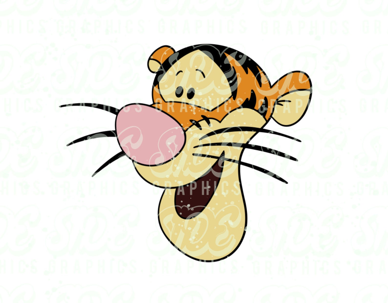 Tigger Vector File Tigger Instant Download Digital File Svg, Png, Eps, Jpg, and Dxf Clip ...