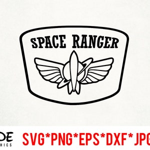 File digitale con download immediato di Space Ranger, clip art in formato svg, png, eps, jpg e dxf per cricut silhouette e altri software di taglio